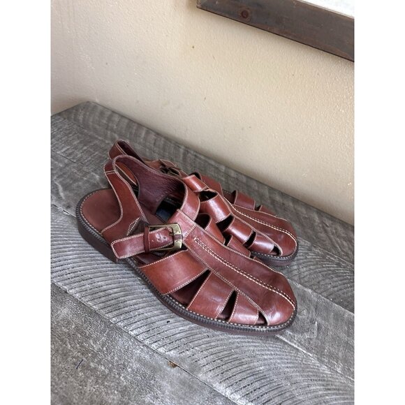 Cole Haan Fisherman Sandals Men’s, Size 10d, Brown Leather - Picture 3 of 6